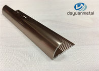 6063 strisce di transizione di alluminio del metallo di profilo dell'estrusione T5 per la pavimentazione di bronzo di lucidatura