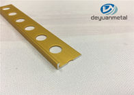 Striscia di transizione di alluminio dorata luminosa del pavimento 2 spessore di lunghezza 1.0mm del tester