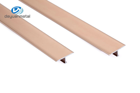 resistenza della corrosione anodizzata nera di alluminio di Manica della scanalatura di 2.5m T Rose Gold Color Wearproof