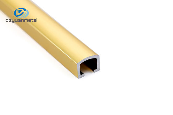 oro luminoso di profilo di alluminio della scanalatura a "u" di larghezza T6 di 10mm per la linea di delimitazione