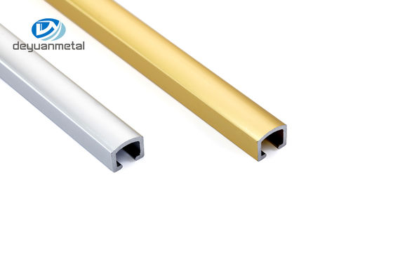 oro luminoso di profilo di alluminio della scanalatura a "u" di larghezza T6 di 10mm per la linea di delimitazione