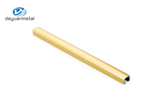 oro luminoso di profilo di alluminio della scanalatura a "u" di larghezza T6 di 10mm per la linea di delimitazione