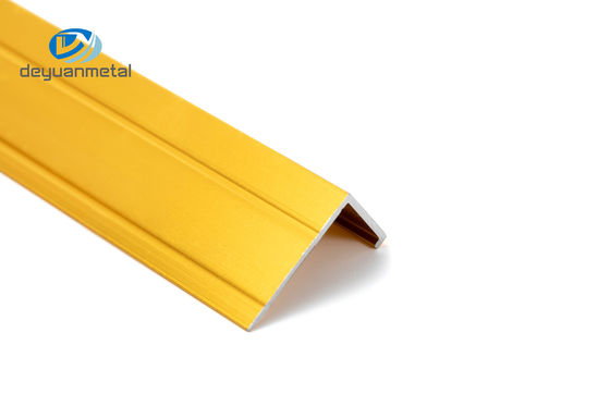 La L di alluminio anodizzata profila il materiale dorato di lunghezza Alu6063 di colore 2.5m