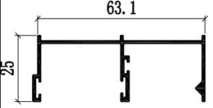 Profili di estrussione per finestre in alluminio per patio rivestimento in polvere bronzo