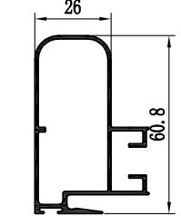 Profili in alluminio con rivestimento in polvere in lega 6063 per porte e finestre di patio