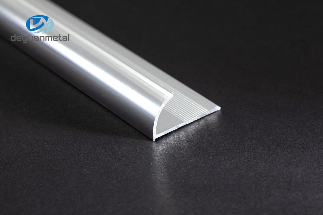 Profili d'angolo di alluminio d'angolo rotondi, profili di alluminio della disposizione del bordo di 12mm