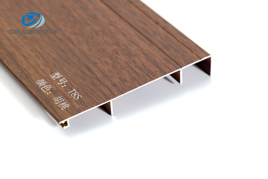 bordatura di alluminio di 100mm, cucina di alluminio di 1.2mm che fiancheggia il grano di legno del rivestimento della polvere di elettroforesi